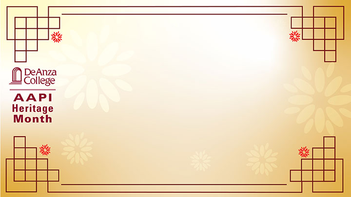AAPI Heritage Month gold Zoom background